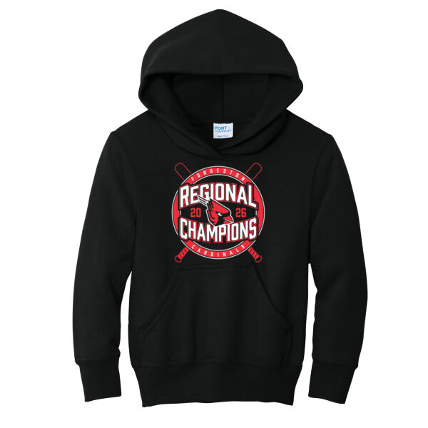Forreston Baseball Regional Champs 2026 - Youth Core Fleece Pullover Hooded Sweatshirt Thumbnail