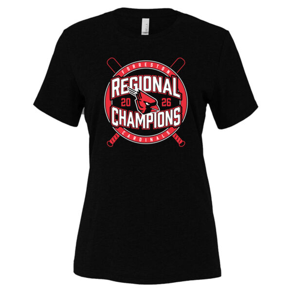 Forreston Baseball Regional Champs 2026 - Women’s Relaxed Fit Heather CVC Tee Thumbnail