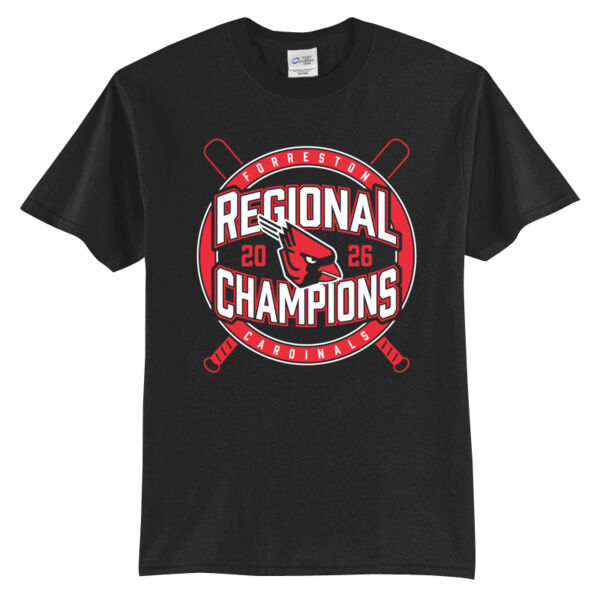 Forreston Baseball Regional Champs 2026 - Tall Core Blend Tee Thumbnail