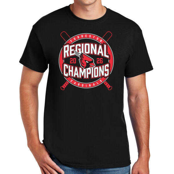 Forreston Baseball Regional Champs 2026 - DryBlend ® 50 Cotton/50 Poly T Shirt Thumbnail
